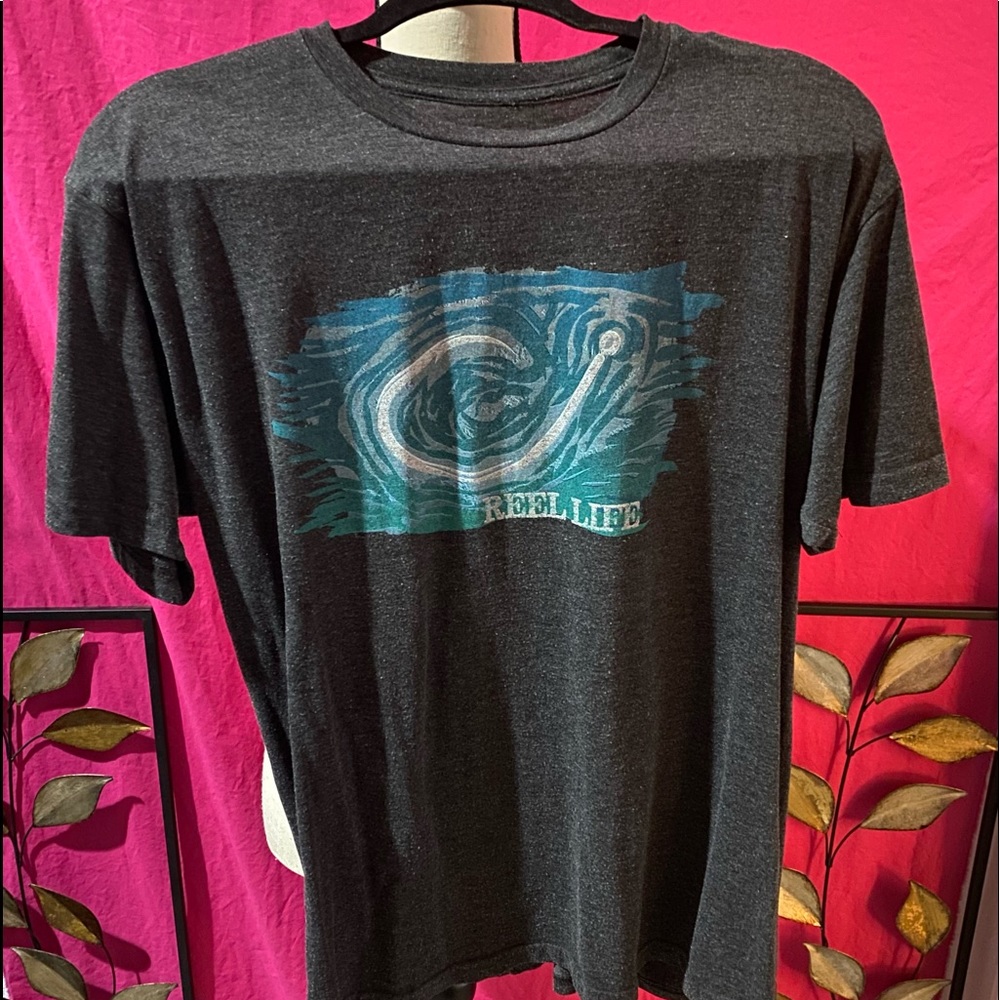 🖤Reel Life Men’s T-shirt Size Large - Picture 2 of 7